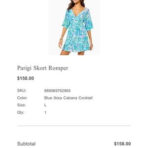 Lilly Pulitzer skort romper
